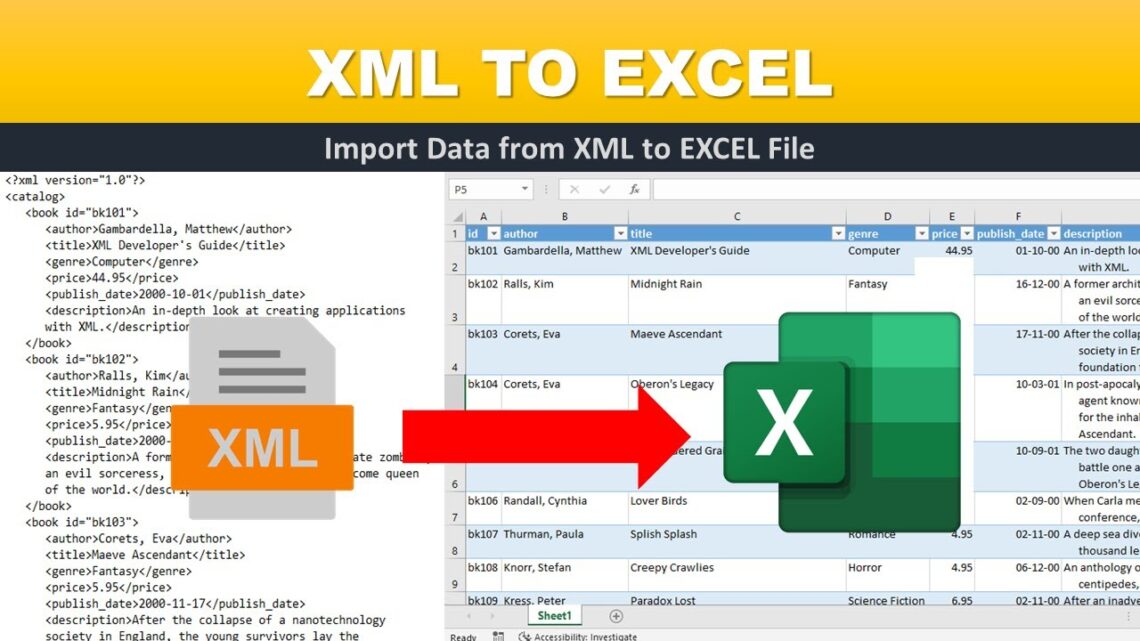 Converting XML to Excel